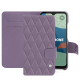 Capa em pele Fairphone 4 - Lilas - Couture ( Nappa - Pantone #b9a3e3 ) 