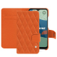 Housse cuir Fairphone 4 - Orange fluo - Couture ( Pantone #ff5406 ) 
