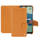 Capa em pele Fairphone 4 - Abaca arancio ( Pantone #d77540 )