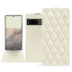 Google Pixel 7 leather case - Blanc - Couture ( Nappa - White ) 