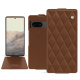 Google Pixel 7 leather case - Marron - Couture ( Nappa - Pantone #8B4720 ) 
