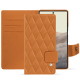 Google Pixel 7 leather case - Orange - Couture ( Nappa - Pantone #ff9351 ) 