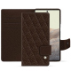 Funda de piel Google Pixel 7 - Châtaigne - Couture ( Pantone #1b1107 ) 