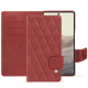 Google Pixel 7 leather case - Cerise vintage - Couture ( Pantone #a6302e ) 