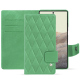 Lederschutzhülle Google Pixel 7 - Menthe vintage - Couture ( Pantone #37b375 ) 