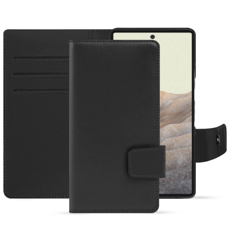 Google Pixel 7 leather case - Noir PU ( Black ) 