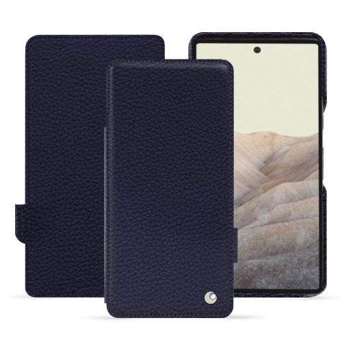 Estojo de couro premium para Google Pixel 7Cobalt ( Pantone #2b253f ) 