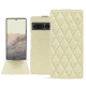 Funda de piel Google Pixel 7 Pro - Ivoire - Couture ( Pantone #d6d6c6 ) 