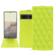 가죽 커버 Google Pixel 7 Pro - Jaune fluo - Couture ( Pantone #c9ff57 ) 