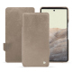 Housse cuir Google Pixel 7 Pro - Taupe vintage ( Pantone #bda790 ) 