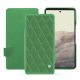 Google Pixel 7 Pro leather case - Vert fluo - Couture ( Pantone #00ab5f ) 