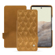 Google Pixel 7 Pro leather case - Or Maïa - Couture ( Pantone 871C ) 
