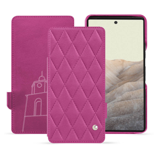 Custodia in pelle premium per Google Pixel 7 ProRose BB - Couture ( Pantone #DB599F )