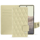 Google Pixel 7 Pro leather case - Beige - Couture ( Nappa - Pantone #ceb888 ) 