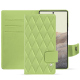 レザーケース Google Pixel 7 Pro - Vert olive - Couture ( Nappa - Pantone #a7c58e ) 