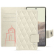 Capa em pele Google Pixel 7 Pro - Blanc escumo - Couture ( Pantone #D6D6D1 )