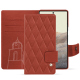 Capa em pele Google Pixel 7 Pro - Arange clouquié - Couture ( Pantone #D33108 )