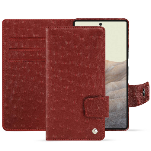 Estojo de carteira Premium para Google Pixel 7 ProAutruche ciliegia ( Pantone #a4343a ) 