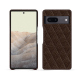 Coque cuir Google Pixel 7 - Châtaigne - Couture ( Pantone #1b1107 ) 