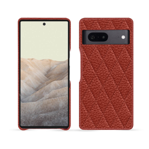 Premium-Rückschale aus Leder für Google Pixel 7Papaye - Couture ( Pantone #b54317 ) 