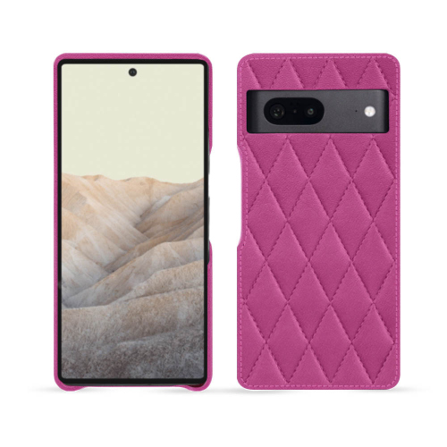 Cover posteriore in pelle premium per Google Pixel 7Rose BB - Couture ( Pantone #DB599F )