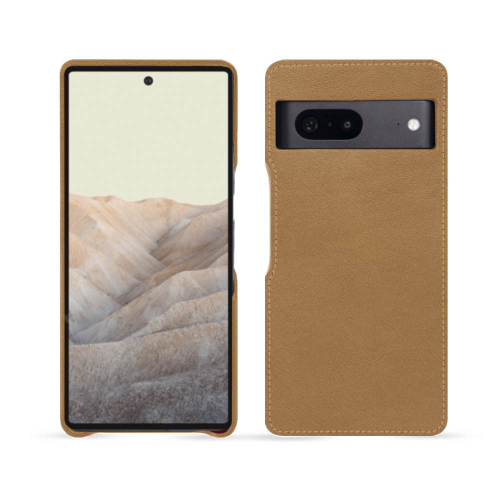 Coque arrière premium en cuir pour Google Pixel 7Castan esparciate ( Pantone #824F2A )