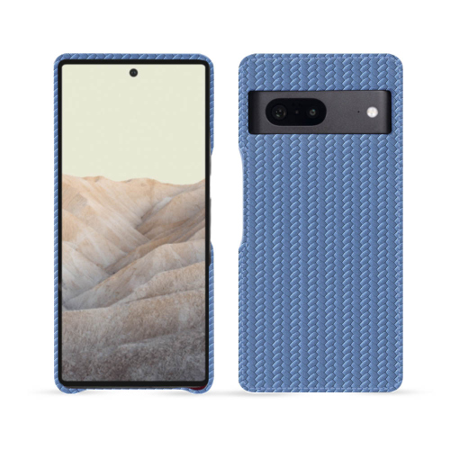 Capa traseira em pele premium para Google Pixel 7Abaca ishia ( Pantone #395775 ) 