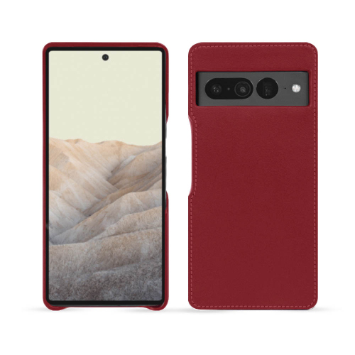 Caixa de couro de alta qualidade para Google Pixel 7 ProRouge ( Nappa - Pantone #d50032 ) 