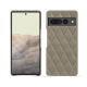 Google Pixel 7 Pro leather cover - Darboun sabla - Couture ( Pantone #BCB1A1 )