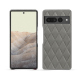 Google Pixel 7 Pro leather cover - Acier vintage - Couture ( Pantone #d85827b ) 
