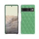 Coque cuir Google Pixel 7 Pro - Menthe vintage - Couture ( Pantone #37b375 ) 