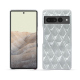 Coque cuir Google Pixel 7 Pro - Platinium - Couture ( Pantone 877C ) 