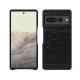 Capa em pele Google Pixel 7 Pro - Crocodile nero ( Noir / Black) 
