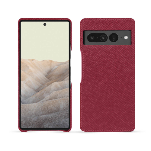 Coque en cuir haut de gamme pour Google Pixel 7 ProRouge passion ( Pantone #a6192e ) 
