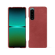 Coque cuir Sony Xperia 5 IV - Cerise vintage ( Pantone #a6302e ) 