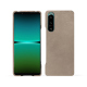 Sony Xperia 5 IV leather cover - Taupe vintage ( Pantone #bda790 ) 