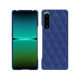 Sony Xperia 5 IV leather cover - Bleu océan - Couture ( Nappa - Pantone #003da5 ) 