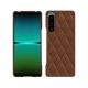 Coque cuir Sony Xperia 5 IV - Marron - Couture ( Nappa - Pantone #8B4720 ) 