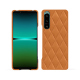 Coque cuir Sony Xperia 5 IV - Orange - Couture ( Nappa - Pantone #ff9351 ) 