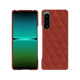硬质真皮保护套 Sony Xperia 5 IV - Papaye - Couture ( Pantone #b54317 ) 