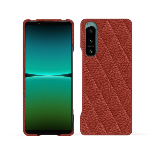 Elegante Rückschale aus Leder für Sony Xperia IVPapaye - Couture ( Pantone #b54317 ) 