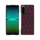 Custodia in pelle Sony Xperia 5 IV - Lie de vin - Couture ( Pantone #412234 ) 