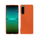 Sony Xperia 5 IV leather cover - Orange fluo ( Pantone #ff5406 ) 
