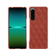 Funda de piel Sony Xperia 5 IV - Arange clouquié - Couture ( Pantone #D33108 )