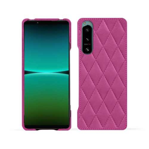 Elegante Rückschale aus Leder für Sony Xperia IVRose BB - Couture ( Pantone #DB599F )