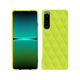 Custodia in pelle Sony Xperia 5 IV - Jaune fluo - Couture ( Pantone #c9ff57 ) 
