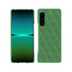 Capa em pele Sony Xperia 5 IV - Vert fluo - Couture ( Pantone #00ab5f ) 