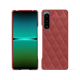 Sony Xperia 5 IV leather cover - Cerise vintage - Couture ( Pantone #a6302e ) 