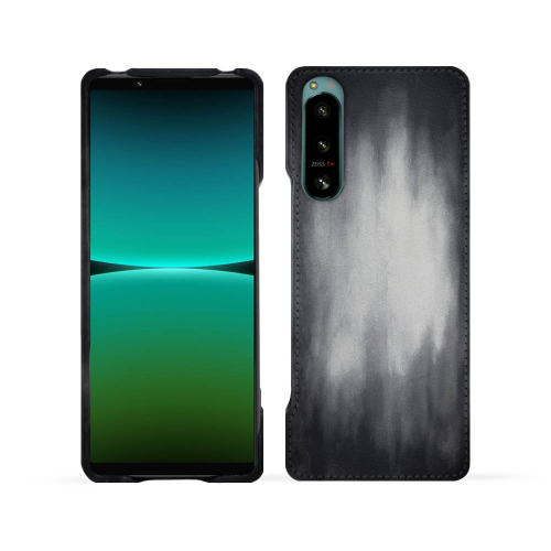 Capa traseira em couro com estilo para Sony Xperia IVGris Patine