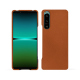 Coque cuir Sony Xperia 5 IV - Orange vibrant ( Pantone #e36b39 ) 
